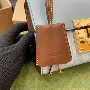 Gucci 409487 Padlock Small Shoulder Bag Blue - Default Title - View 5