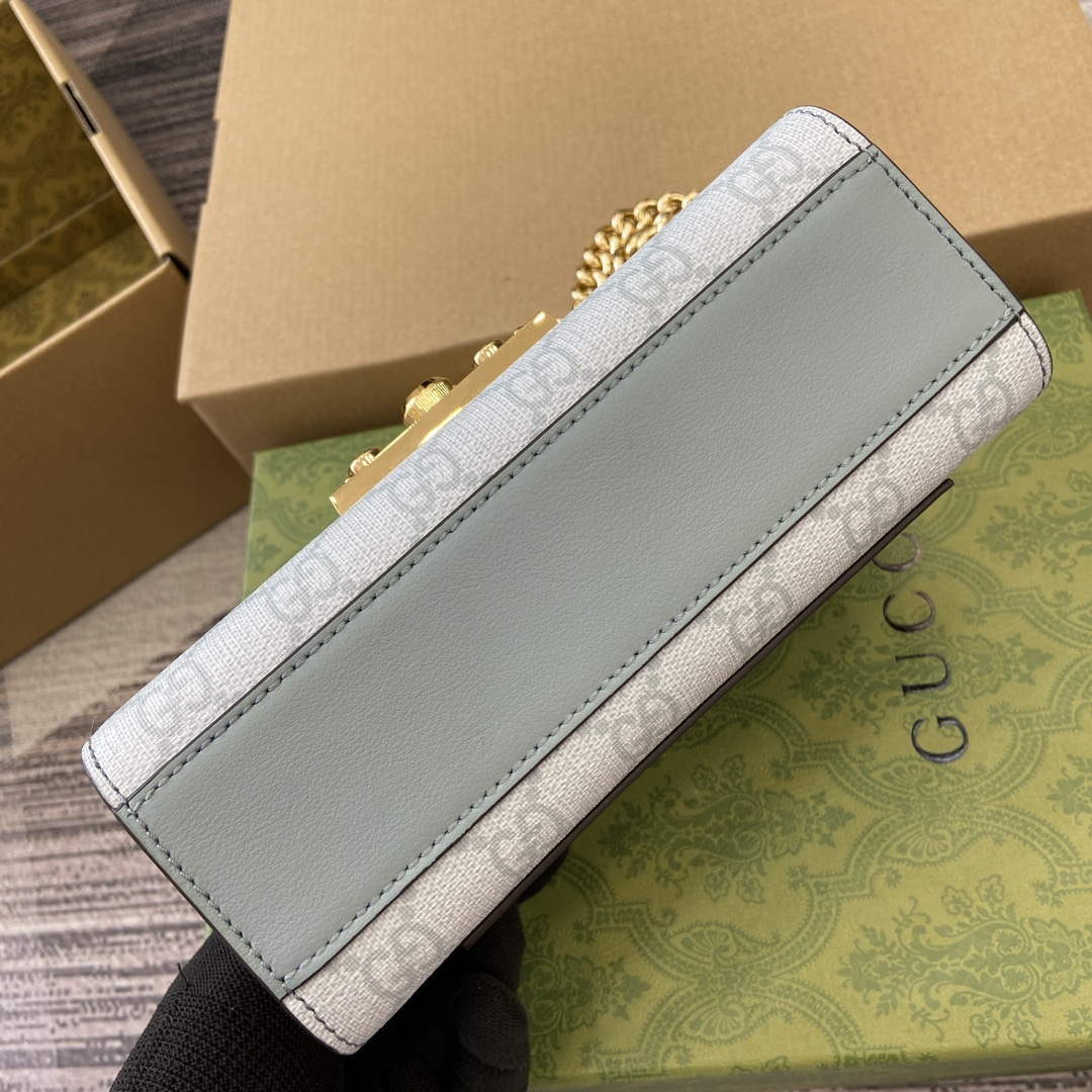 Gucci 409487 Padlock Small Shoulder Bag Blue - Default Title - View 7