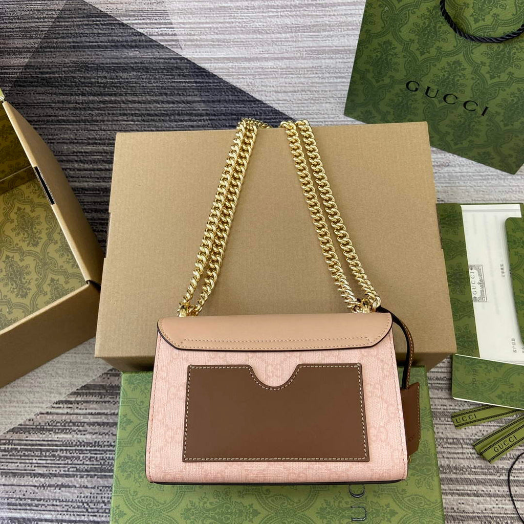 Gucci 409487 Padlock Small Shoulder Bag Pink
