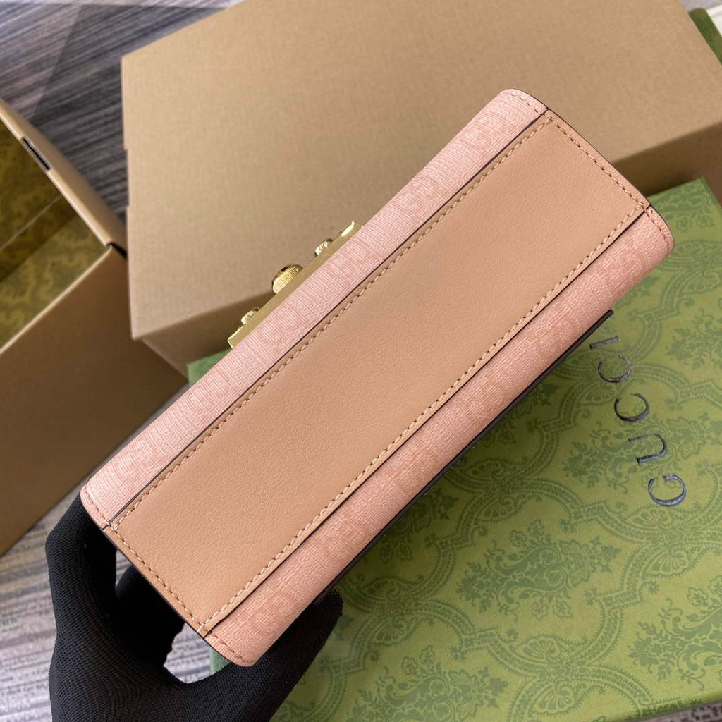 Gucci 409487 Padlock Small Shoulder Bag Pink