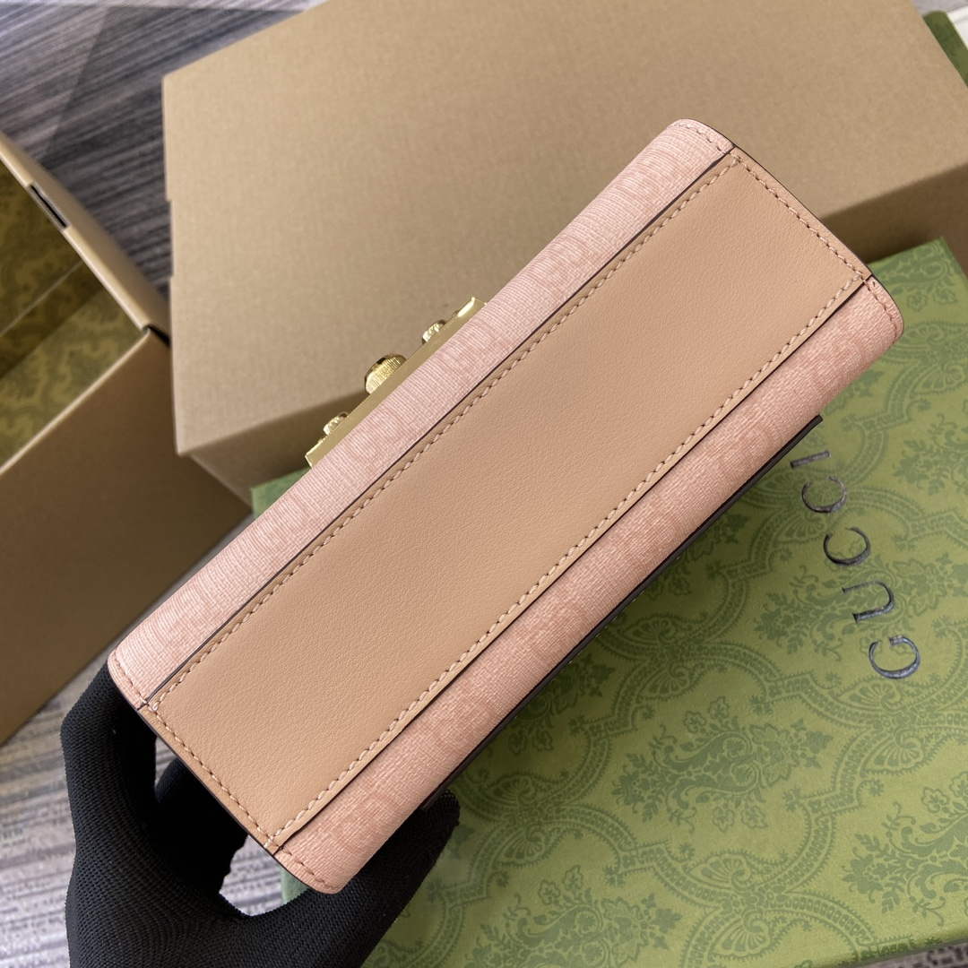 Gucci 409487 Padlock Small Shoulder Bag Pink