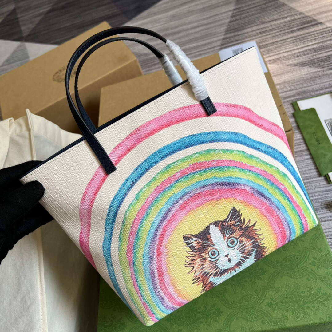 Gucci 410812 Children's GG Ranch Tote Bag Beige