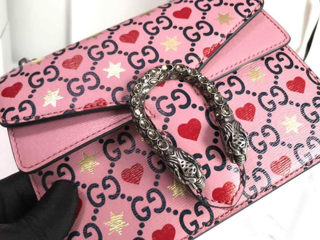 Gucci 421970  Dionysus Mini Shoulder Bag Pink - luxibagsmall