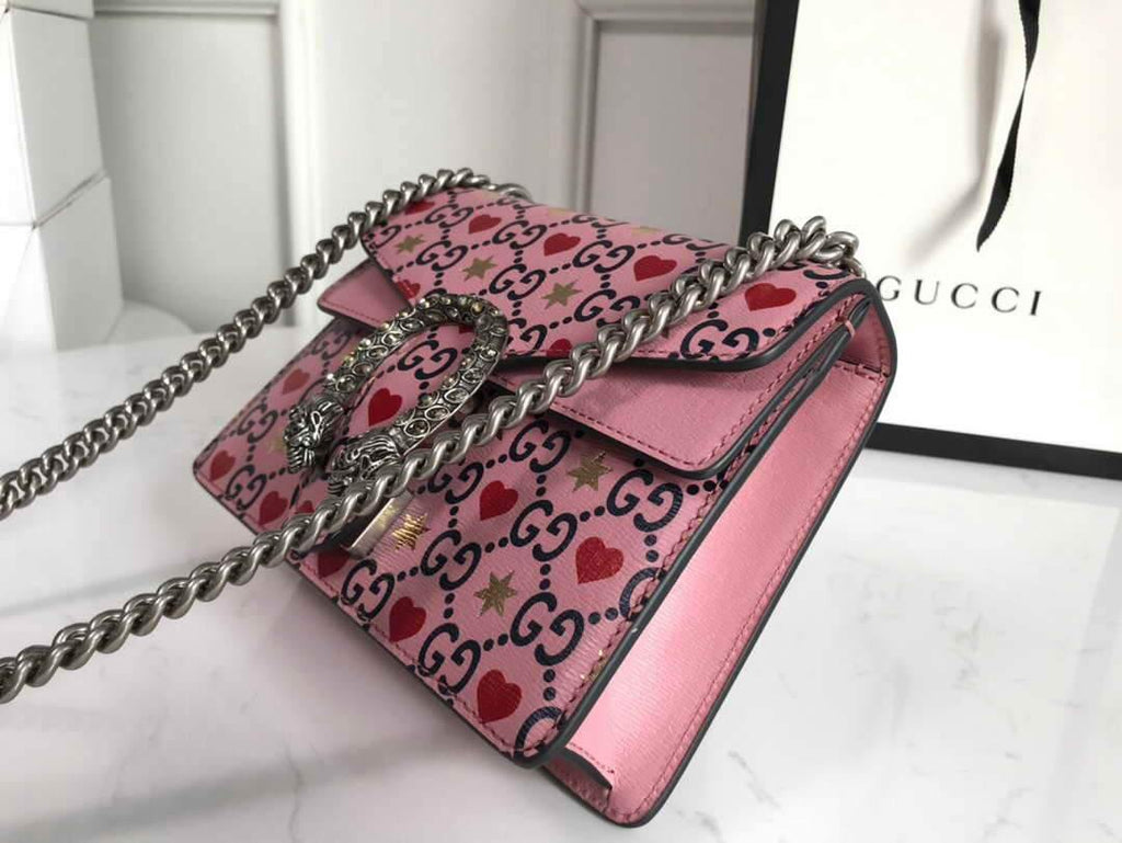 Gucci 421970  Dionysus Mini Shoulder Bag Pink - luxibagsmall