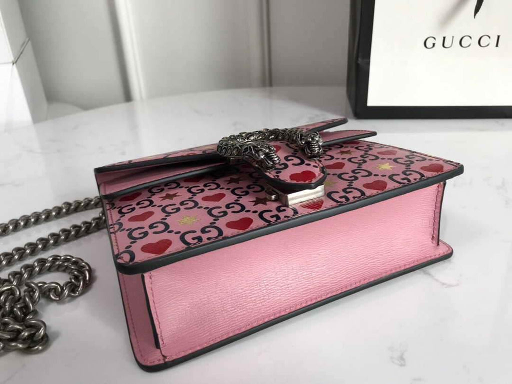 Gucci 421970  Dionysus Mini Shoulder Bag Pink - luxibagsmall