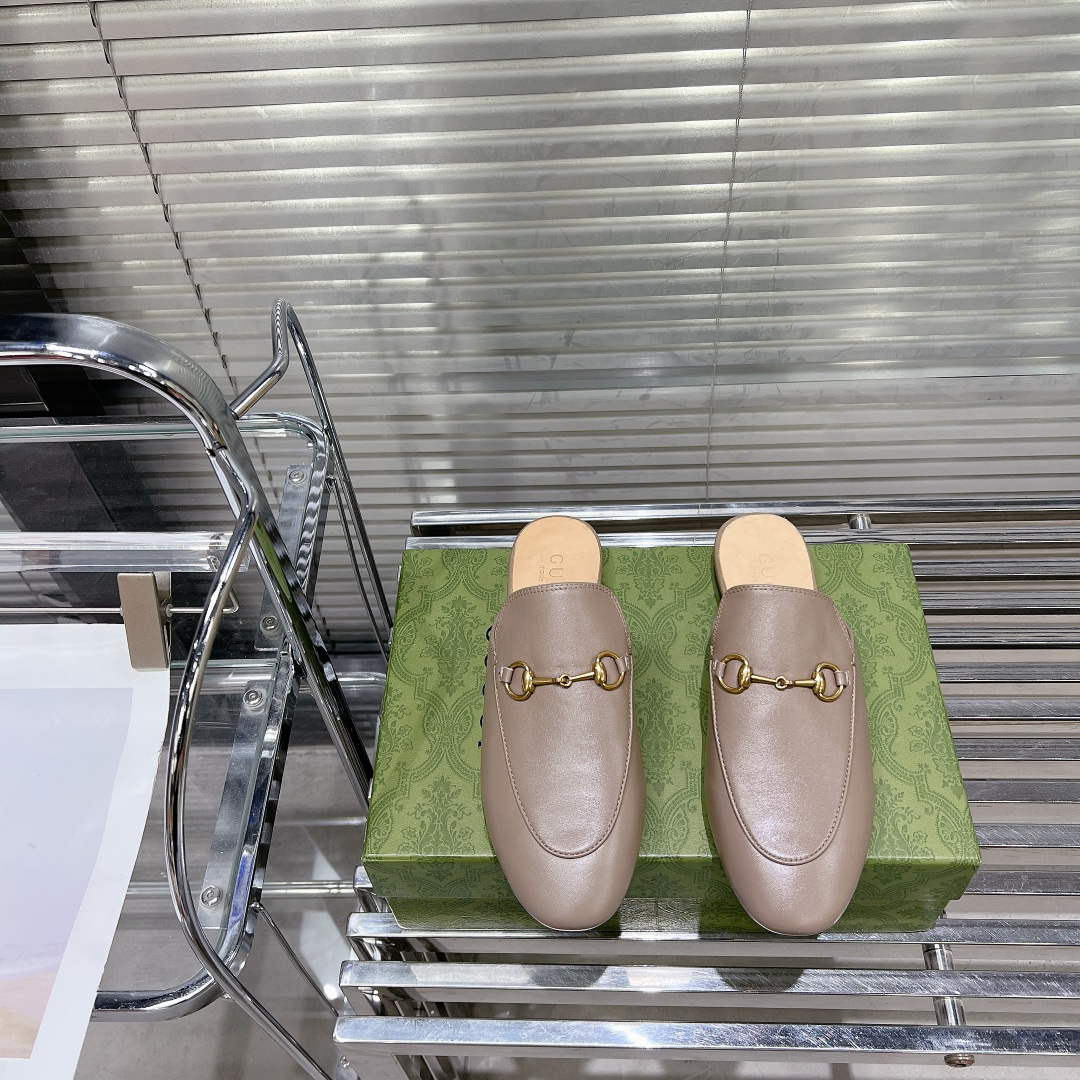 Gucci 423513 Women's Princetown Leather Slipper G53191