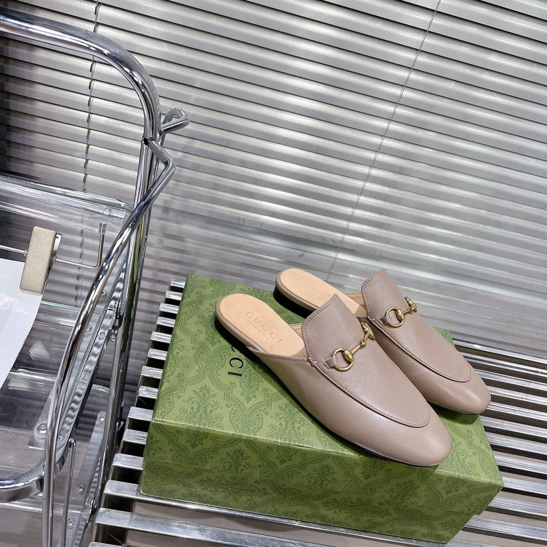 Gucci 423513 Women's Princetown Leather Slipper G53191