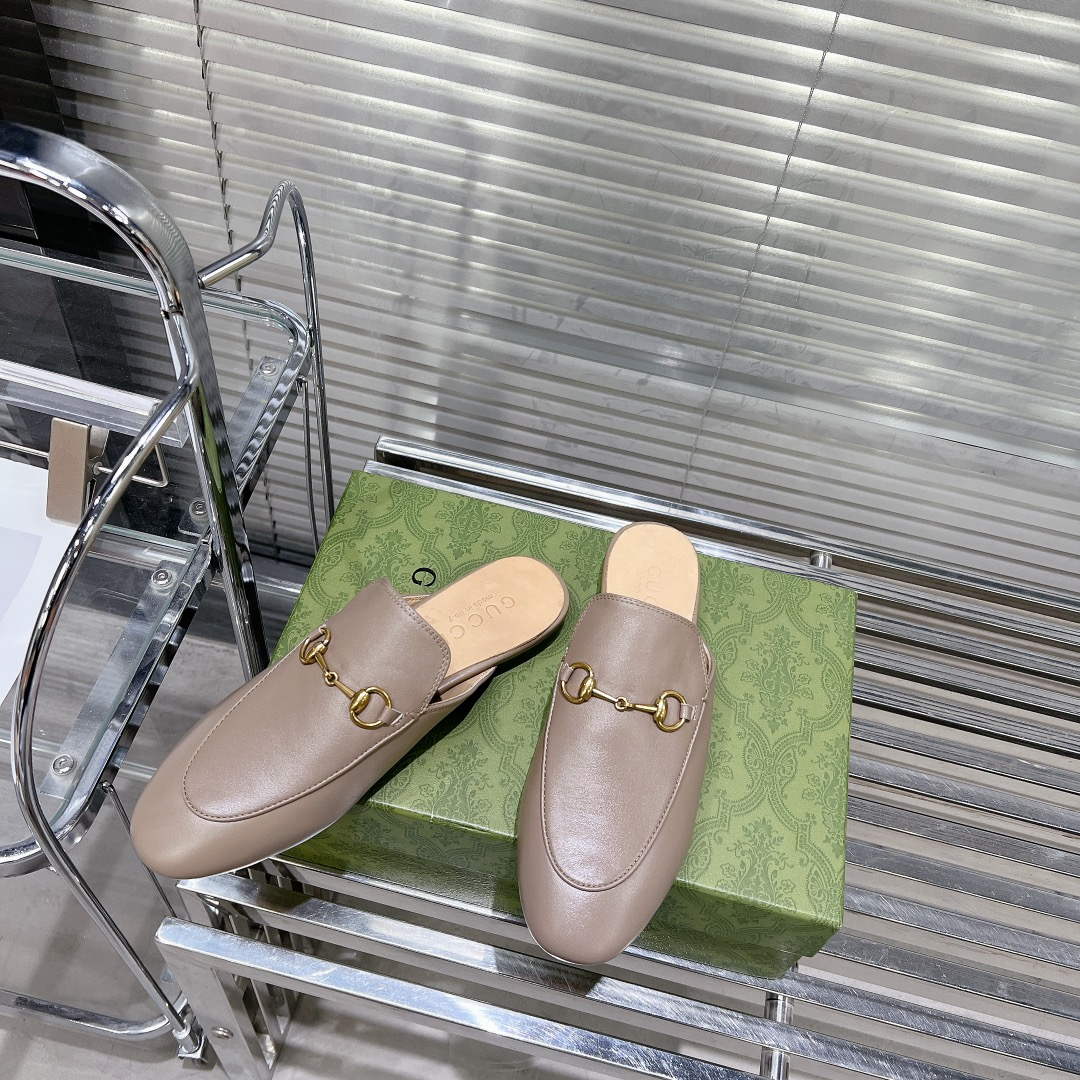 Gucci 423513 Women's Princetown Leather Slipper G53191