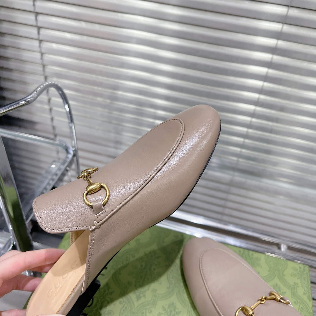 Gucci 423513 Women's Princetown Leather Slipper G53191 - Euro 34=US 3 - View 7