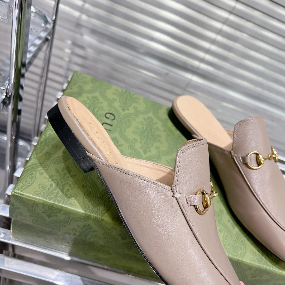 Gucci 423513 Women's Princetown Leather Slipper G53191 - Euro 34=US 3 - View 8