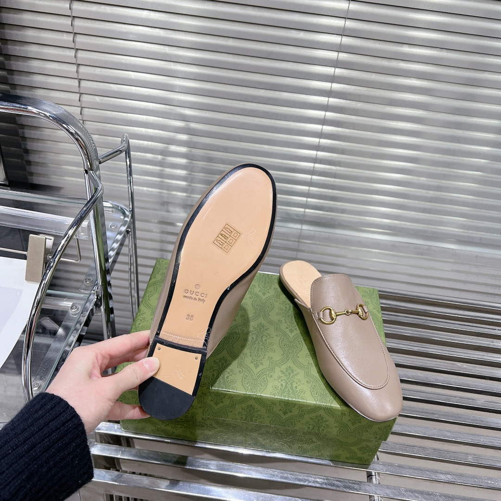 Gucci 423513 Women's Princetown Leather Slipper G53191