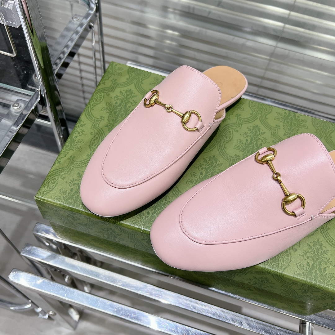Gucci 423513 Women's Princetown Leather Slipper G53192