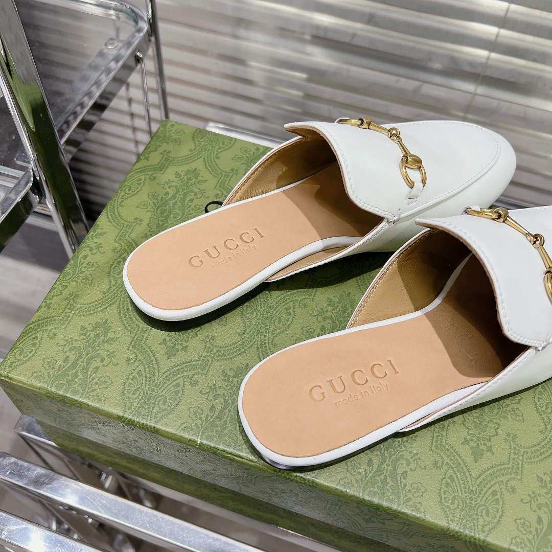 Gucci 423513 Women's Princetown Leather Slipper G53193