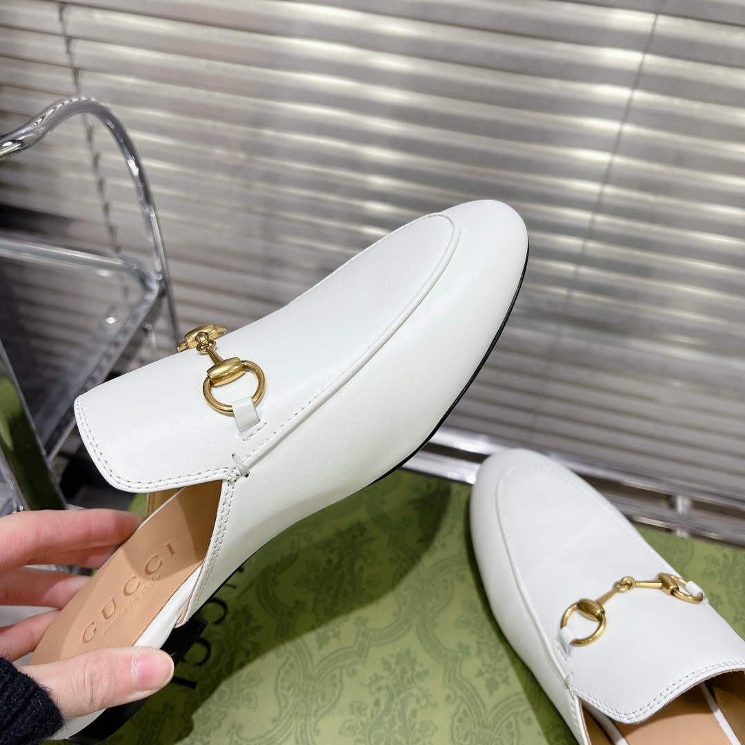 Gucci 423513 Women's Princetown Leather Slipper G53193