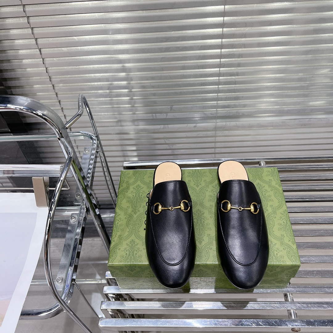 Gucci 423513 Women's Princetown Leather Slipper G53194