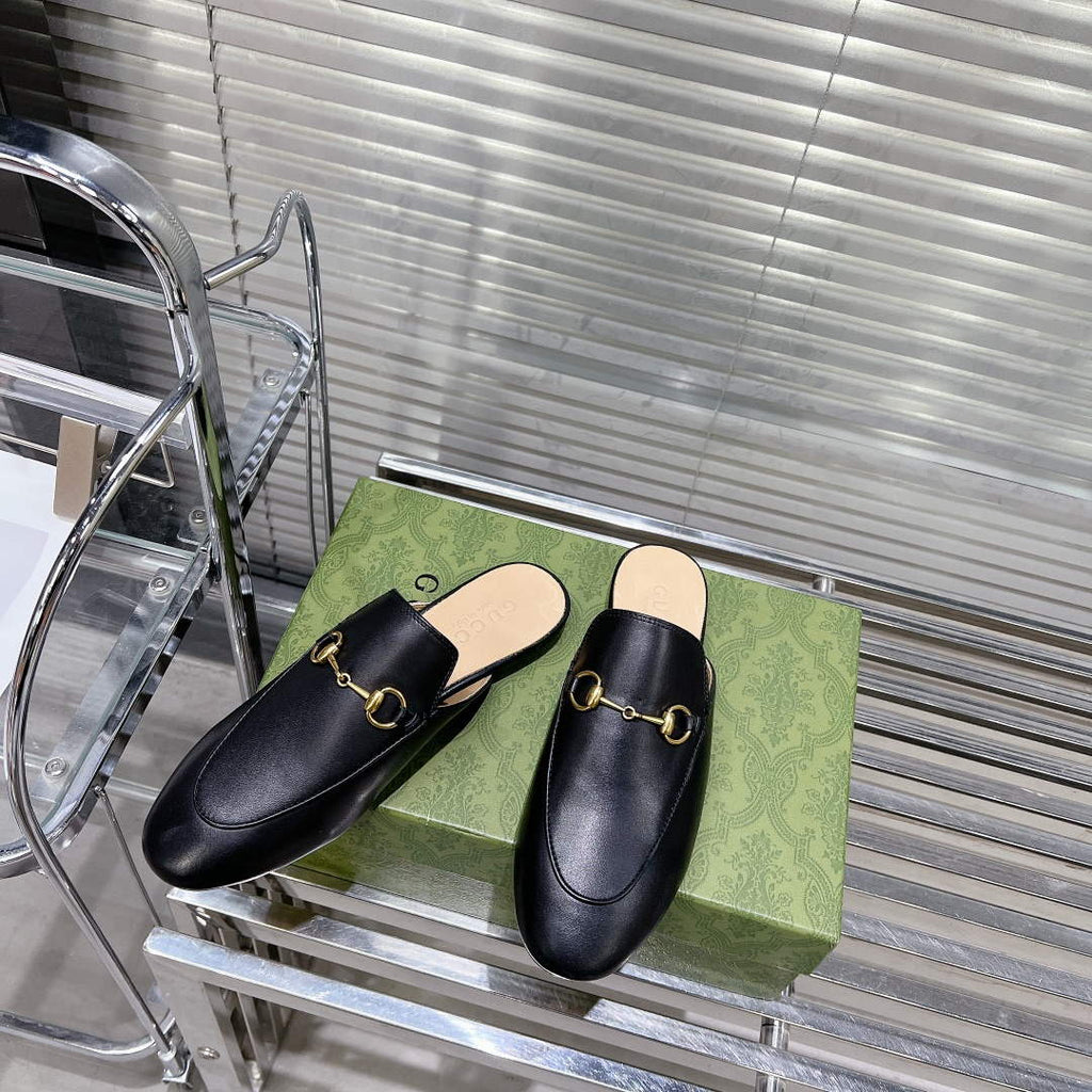 Gucci 423513 Women's Princetown Leather Slipper G53194