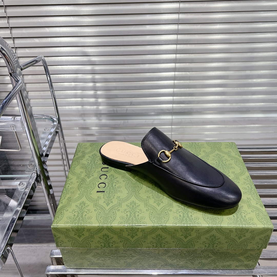 Gucci 423513 Women's Princetown Leather Slipper G53194