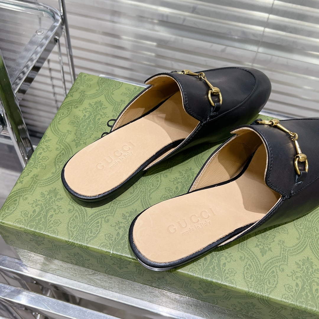 Gucci 423513 Women's Princetown Leather Slipper G53194 - Euro 34=US 3 - View 6
