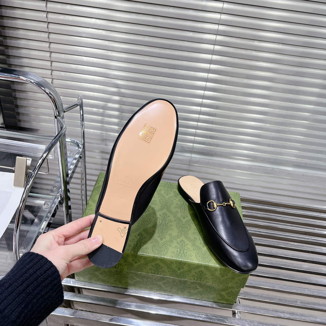 Gucci 423513 Women's Princetown Leather Slipper G53194