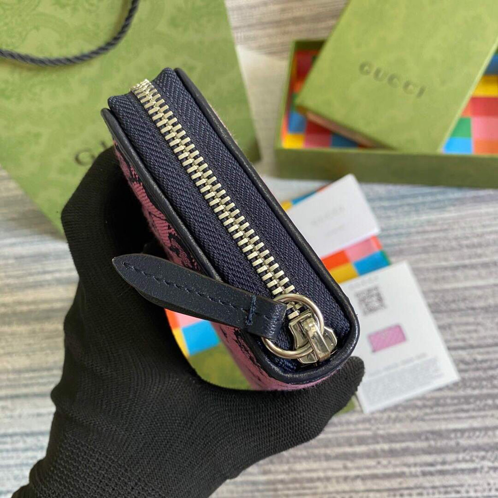 Gucci 443123 GG Marmont Matelass¨¦ Zip Around Wallet Purple - luxibagsmall