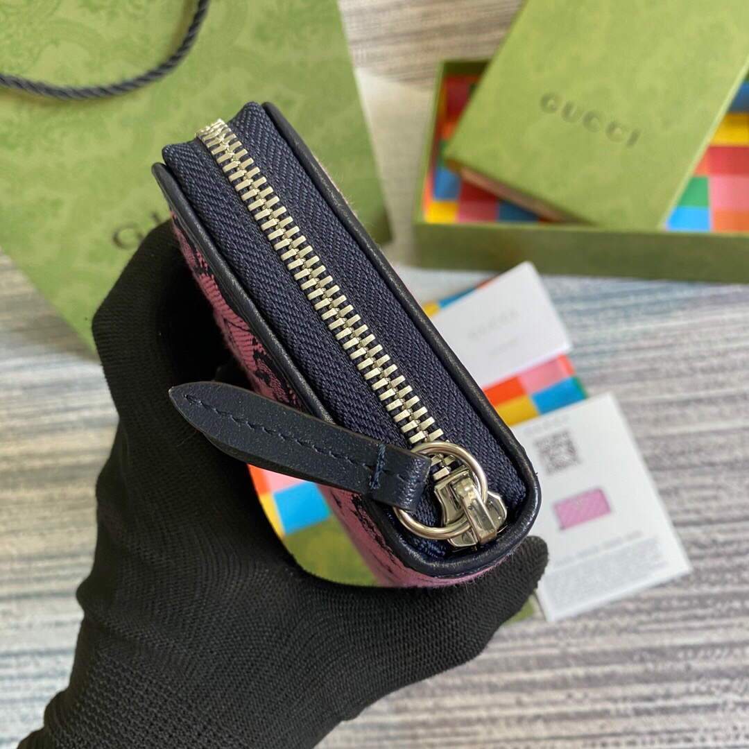 Gucci 443123 GG Marmont Matelass¨¦ Zip Around Wallet Purple - luxibagsmall
