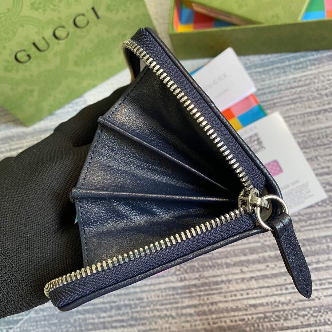 Gucci 443123 GG Marmont Matelass¨¦ Zip Around Wallet Purple - luxibagsmall