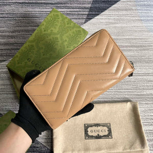 Gucci 443123 GG Marmont Zip Around Wallet Apricot - Default Title - View 2