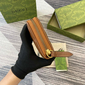 Gucci 443123 GG Marmont Zip Around Wallet Brown - Default Title - View 3