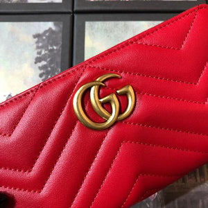 Gucci 443123 GG Marmont Zip Around Wallet Red - luxibagsmall