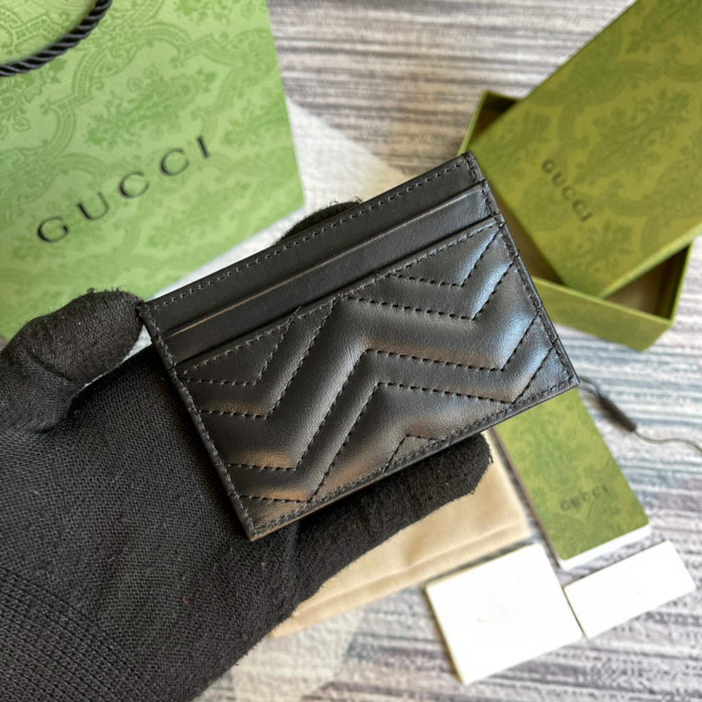 Gucci 443127 GG Marmont Card Case Black