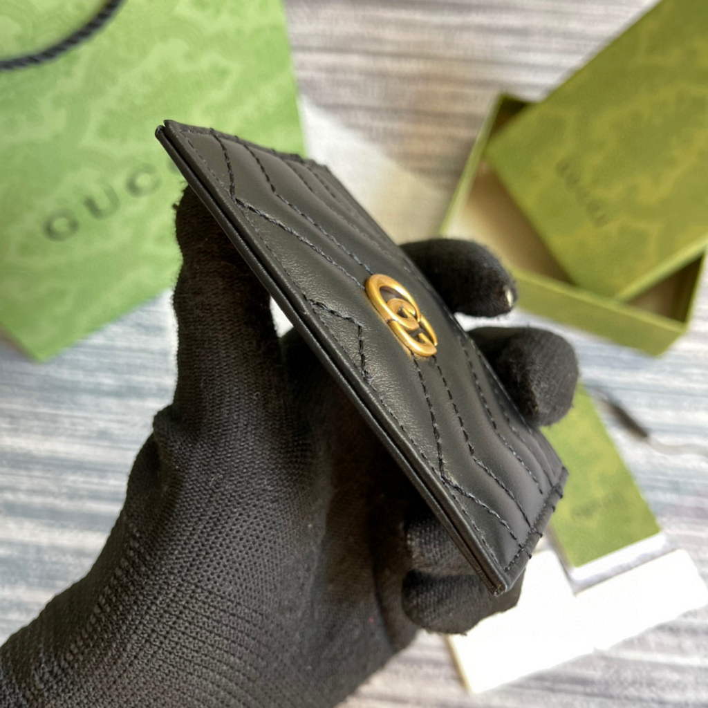 Gucci 443127 GG Marmont Card Case Black