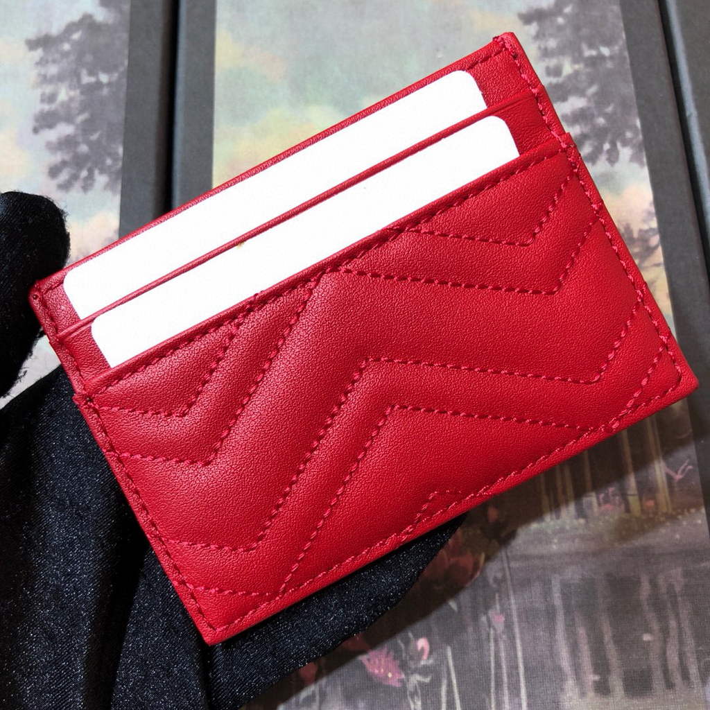 Gucci 443127 GG Marmont Card Case Red