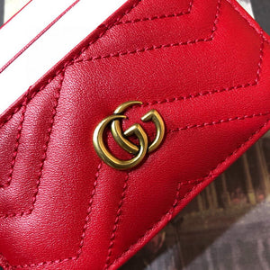 Gucci 443127 GG Marmont Card Case Red - Default Title - View 3