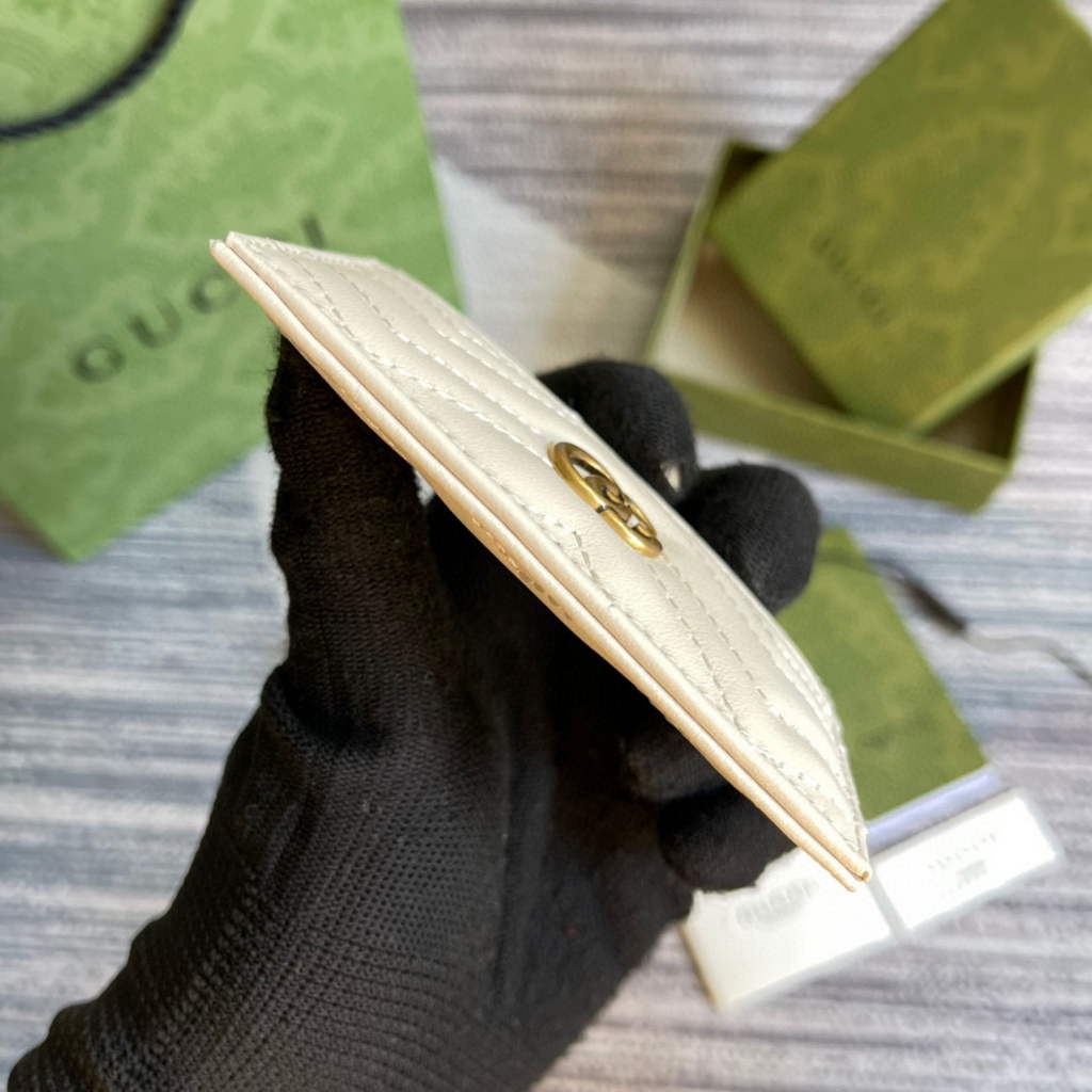 Gucci GG Marmont Card Case  443127 White