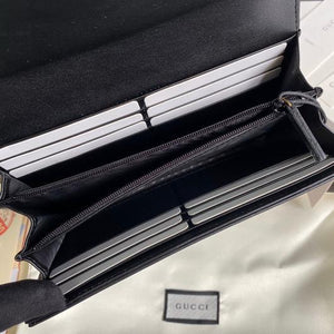 Gucci 443436 GG Marmont Continental Wallet Black - luxibagsmall
