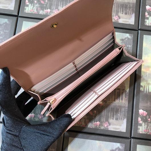 Gucci 443436 GG Marmont Continental Wallet Light Pink - luxibagsmall