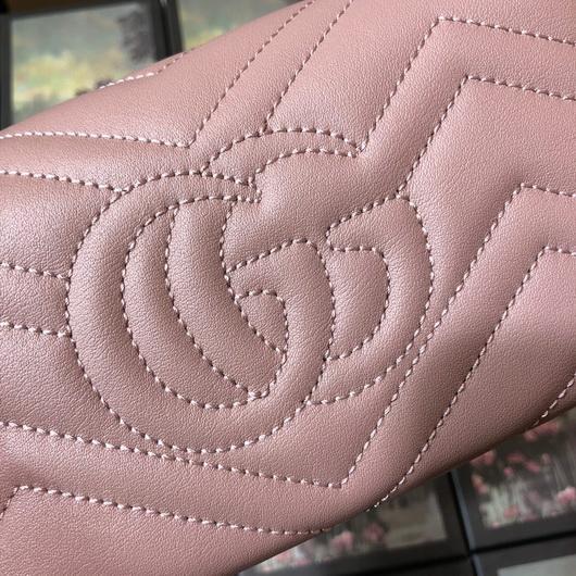 Gucci 443436 GG Marmont Continental Wallet Light Pink - luxibagsmall