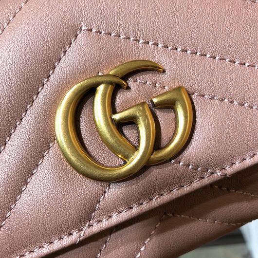 Gucci 443436 GG Marmont Continental Wallet Light Pink - luxibagsmall