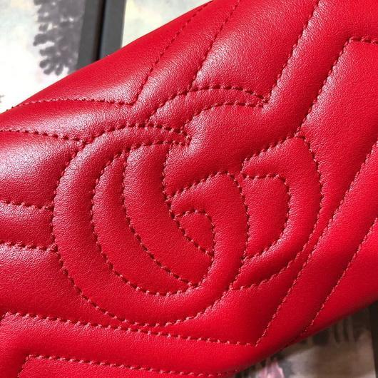 Gucci 443436 GG Marmont Continental Wallet Red - luxibagsmall
