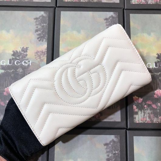 Gucci 443436 GG Marmont Continental Wallet White - luxibagsmall