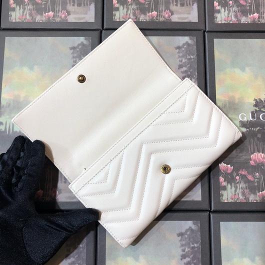Gucci 443436 GG Marmont Continental Wallet White - luxibagsmall