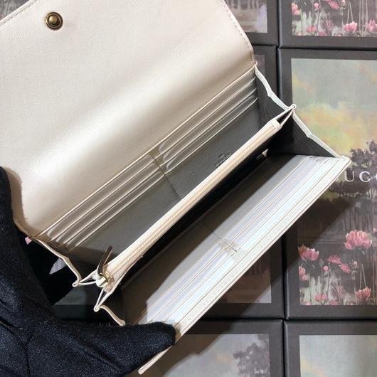 Gucci 443436 GG Marmont Continental Wallet White - luxibagsmall