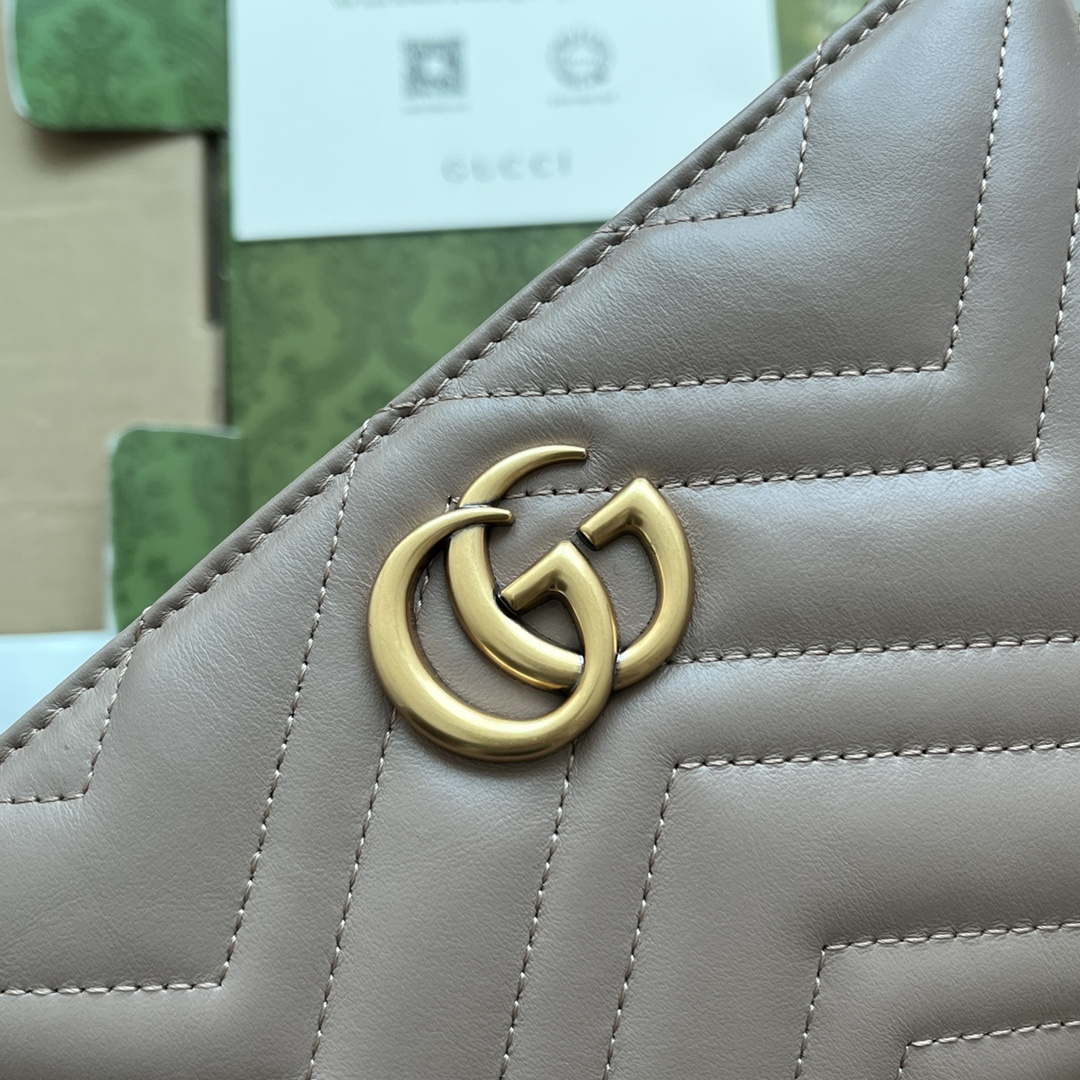 Gucci 443447 GG Marmmont wallet with chain Pink leather - Default Title - View 6
