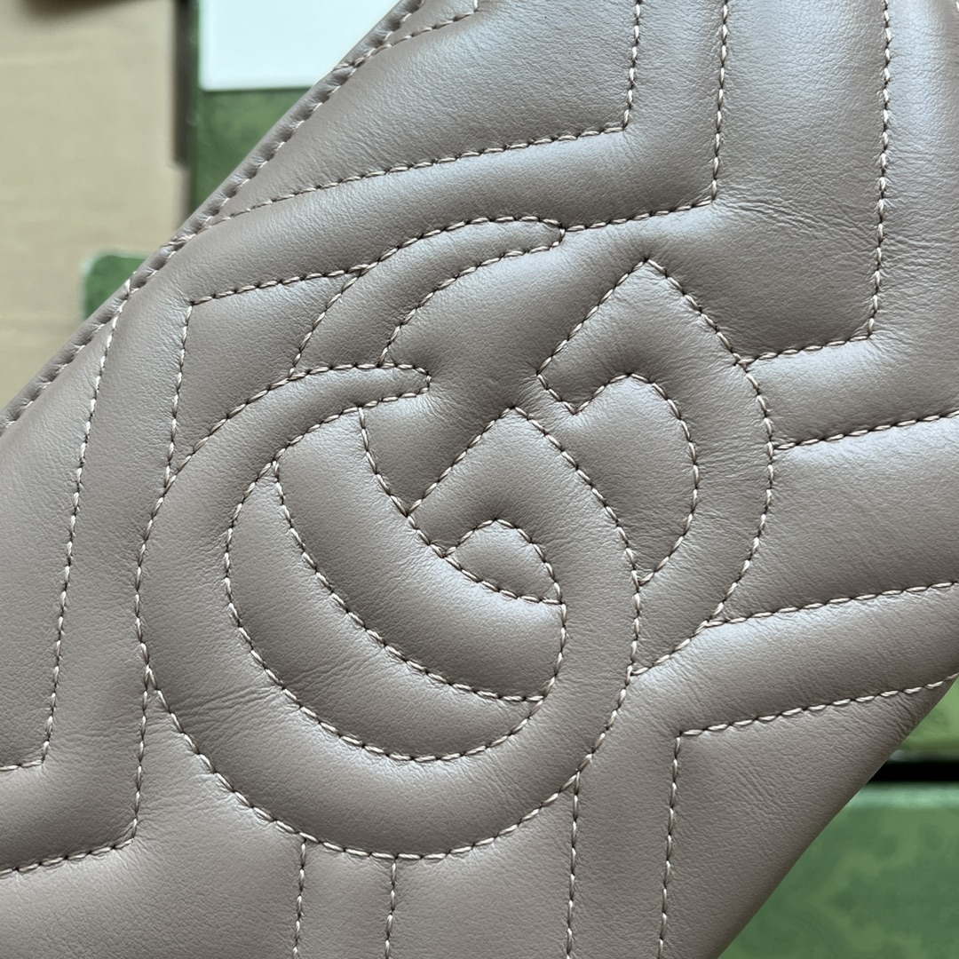 Gucci 443447 GG Marmmont wallet with chain Pink leather