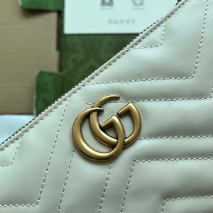 Gucci 443447 GG Marmmont wallet with chain White leather - Default Title - View 6