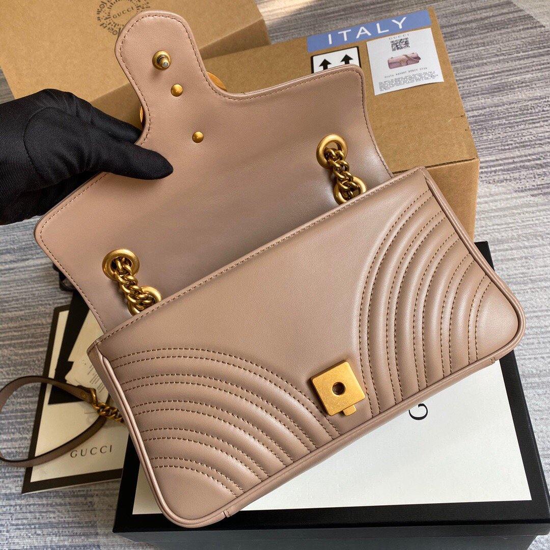Gucci 443497 GG Marmont Matelass¨¦ shoulder Bag Light Pink - luxibagsmall