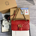 Gucci 443497 GG Marmont Matelass¨¦ Shoulder Bag Red - luxibagsmall