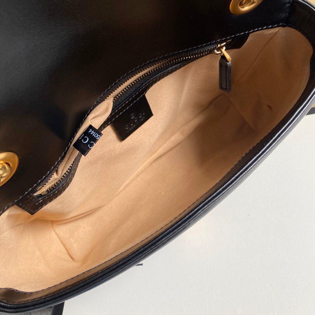 Gucci 443497 GG Marmont Matelass¨¦ Shoulder Bag Black - luxibagsmall