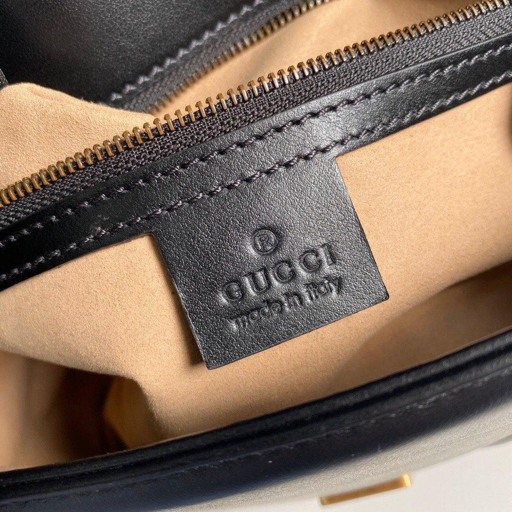 Gucci 443497 GG Marmont Matelass¨¦ Shoulder Bag Black - luxibagsmall