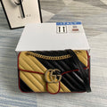 Gucci 443497 GG Marmont Matelass¨¦ Shoulder Bag Black Yellow - luxibagsmall